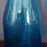 Bubble blown glass bottle Biot 20th century small model
