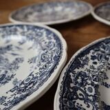 6 Flat plates stamped Lunéville KG Tradition special grand feu