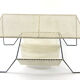 Large Mathieu Mategot style white and black vintage 60s table