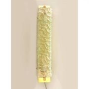 Luxury Gold 24k Wall Sconces With Green “Graniglia” Murano Glass Set of Two