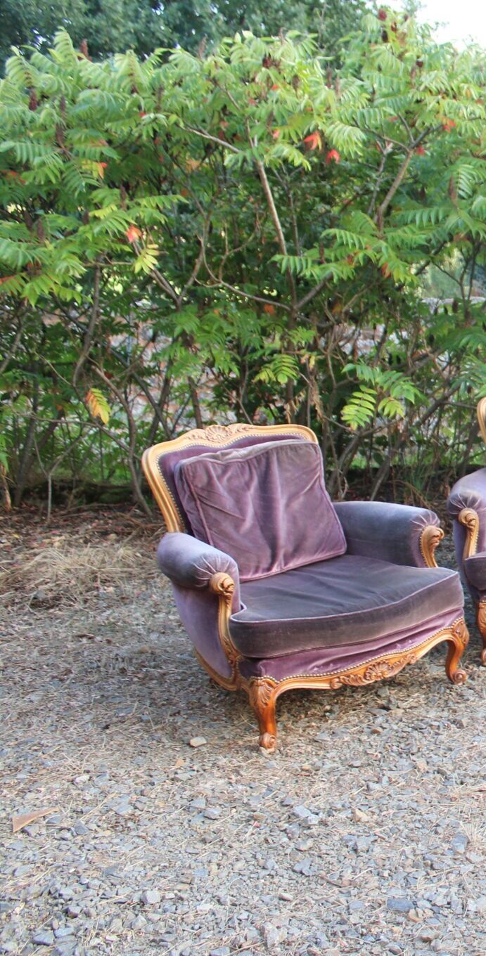 Two voltaire armchairs