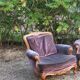 Two voltaire armchairs