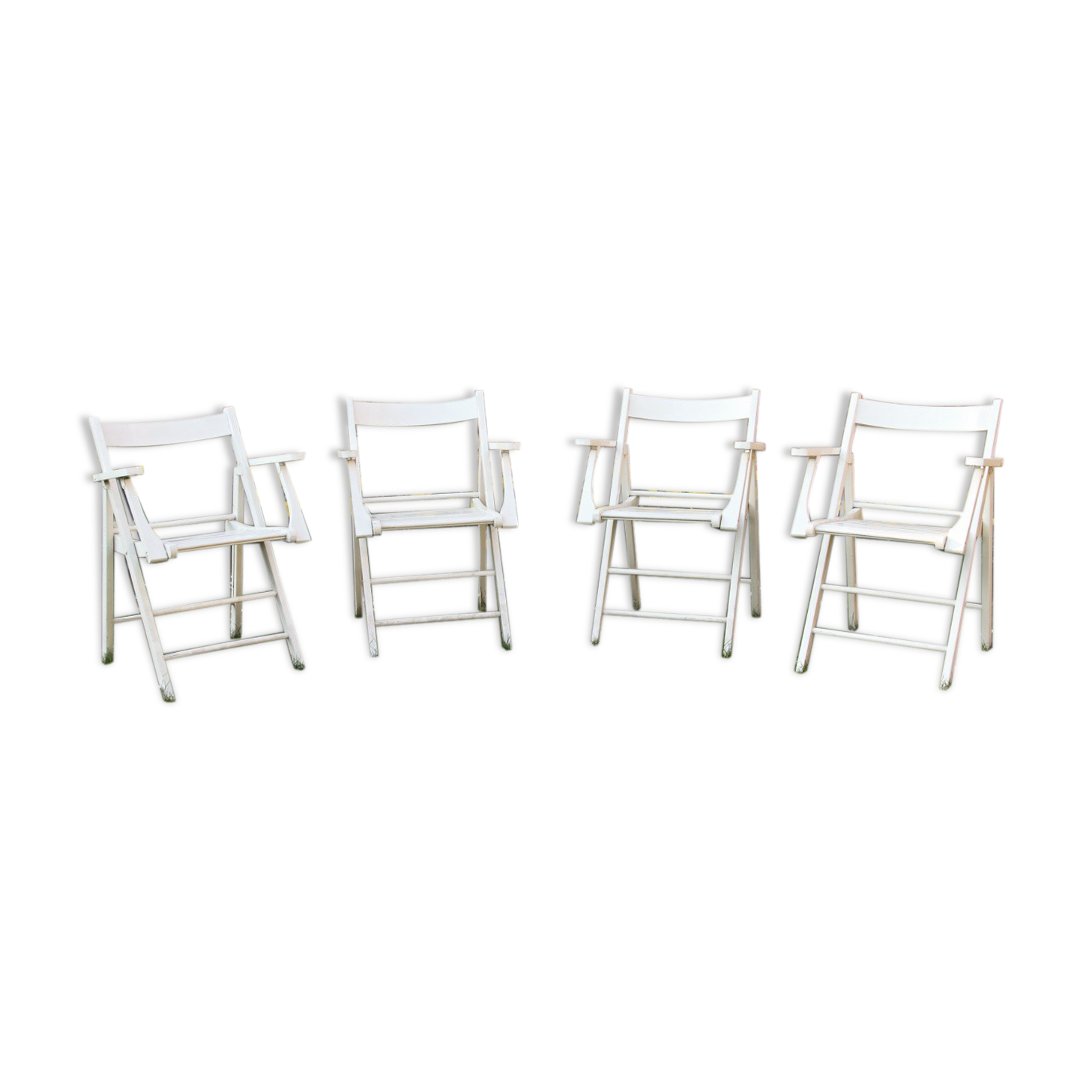 Salon de jardin en bois, 4 fauteuils