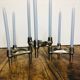 Chrome metal candle holders. Set of 3.