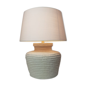 Lampe en céramique en forme de panier