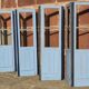 Double doors, two leaves, solid wood (Set of 4)