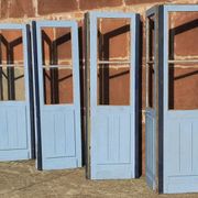 Portes doubles, deux battants, bois massif (Lot de 4)