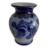 Antique Small Glazed Stoneware Vase, Chiseled, Alsace, Bestchdorf, Signed