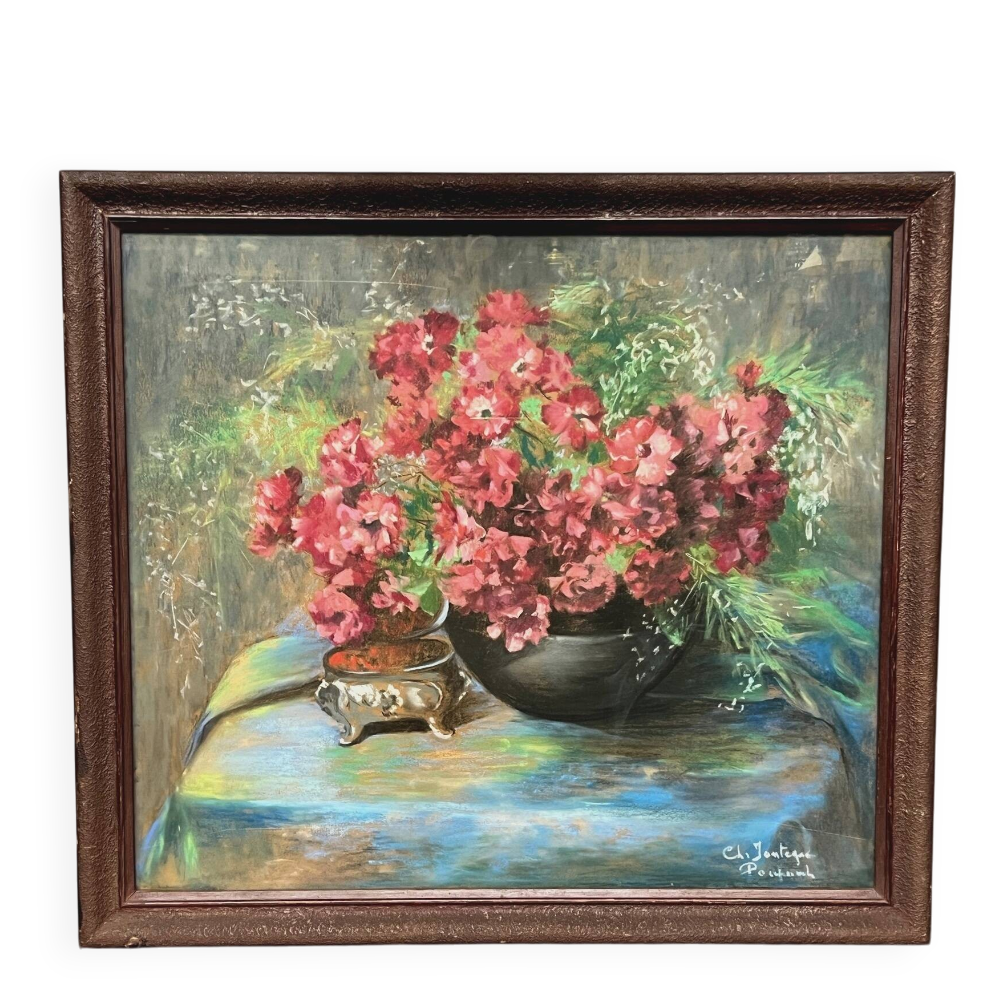 Christine Fonteyne Poupaert (1897-1968) still life with flowers.