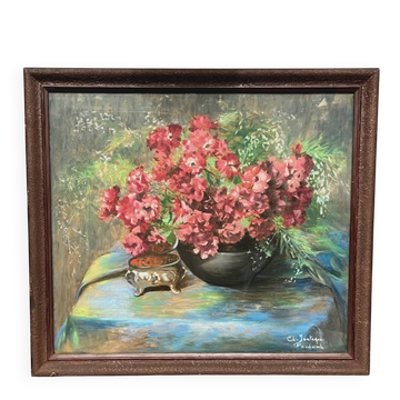 Christine Fonteyne Poupaert (1897-1968) still life with flowers.