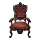 Fauteuil en acajou 19ème richement sculpté de style baroque