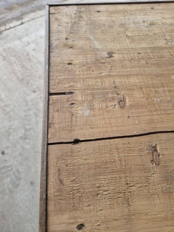 Table de ferme bistrot rustique ancienne 1900 un tiroir- 1m23