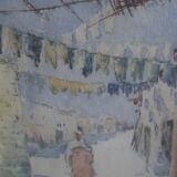 Orientalist watercolor by Fez Bask