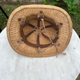 Vintage colonnial hat in woven rush