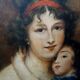 Antique Family Portrait Painting 19th Century "Lebrun"