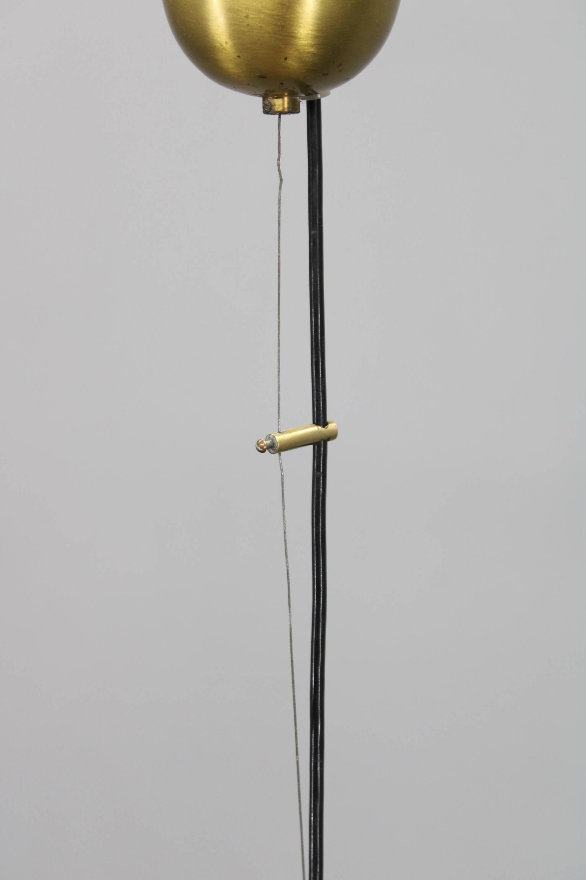 1970s Glass Pendant Light , Italy