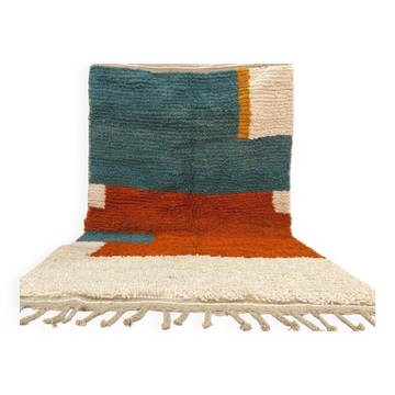 Handmade natural wool rug, size 150 x 250 cm