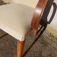 Pair of bridge armchairs from the 50s off-white velvet