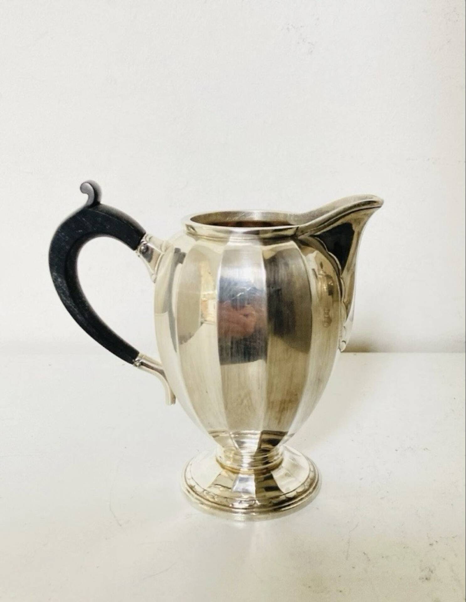 Art Deco milk jug CHRISTOFLE early 20th century in silver-plated metal with hallmark
