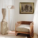 Italian winter landscape painting oil on canvas