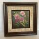 Tableau bouquet de fleurs huile sur carton signée