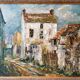 Huile sur toile - "Rue de village" - Signée en bas à gauche 1951 Fernand Laval (1886/95-1966)
