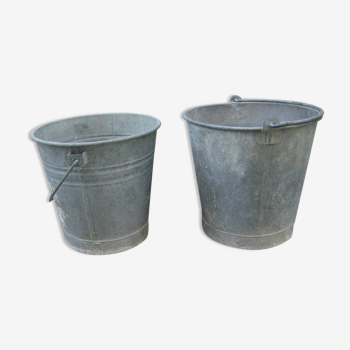 Two vintage buckets