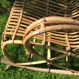Rocking-chair en rotin