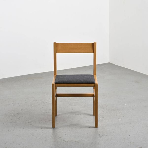 Chaise en Acajou Blond par André Sornay, circa 1960