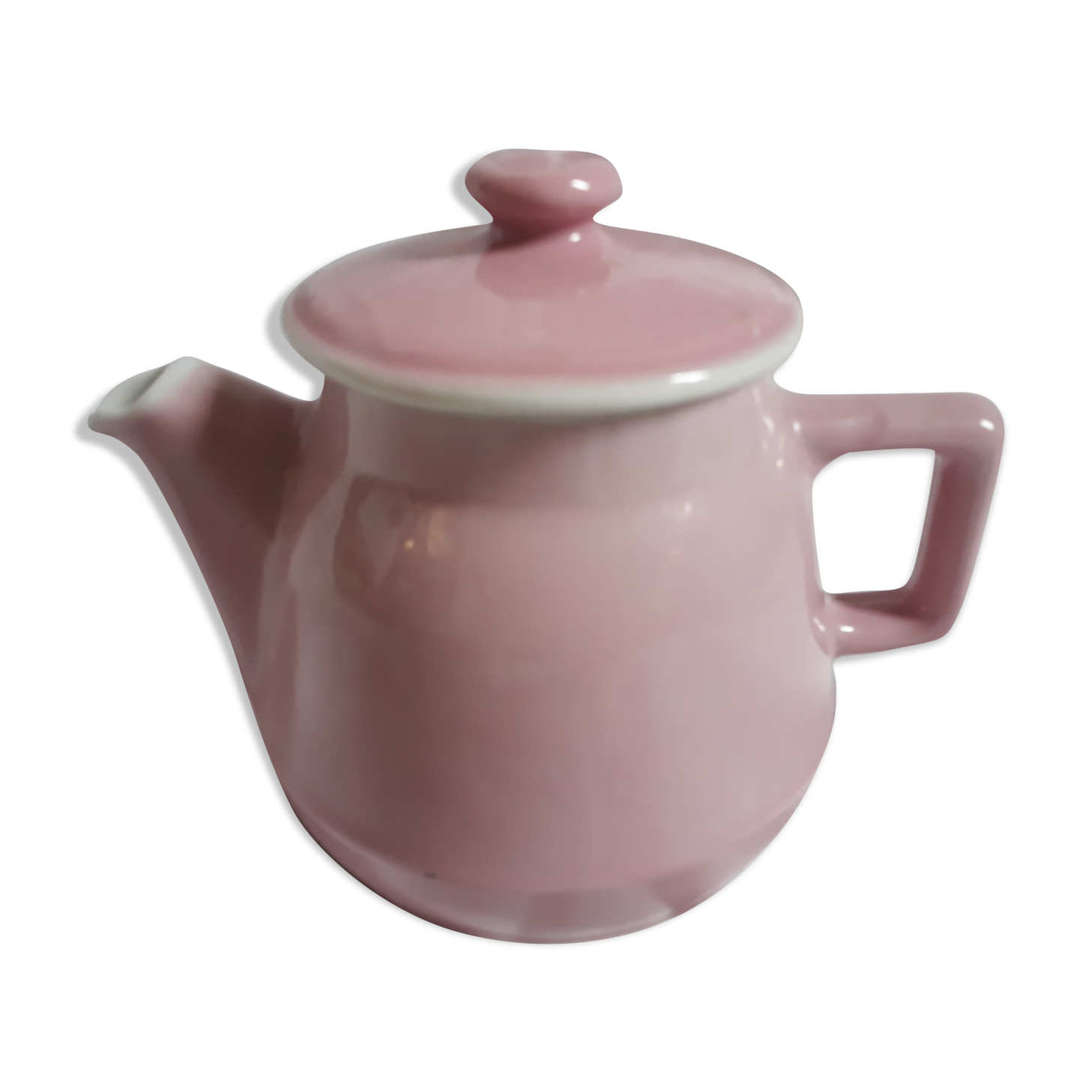 Old small pink teapot