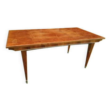 Table extensible Art Déco en ronce de noyer