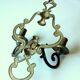 Brass wall candle stick with two arms - handmade - Vintage