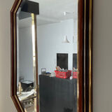 Vintage wooden mirror and beveled mirror