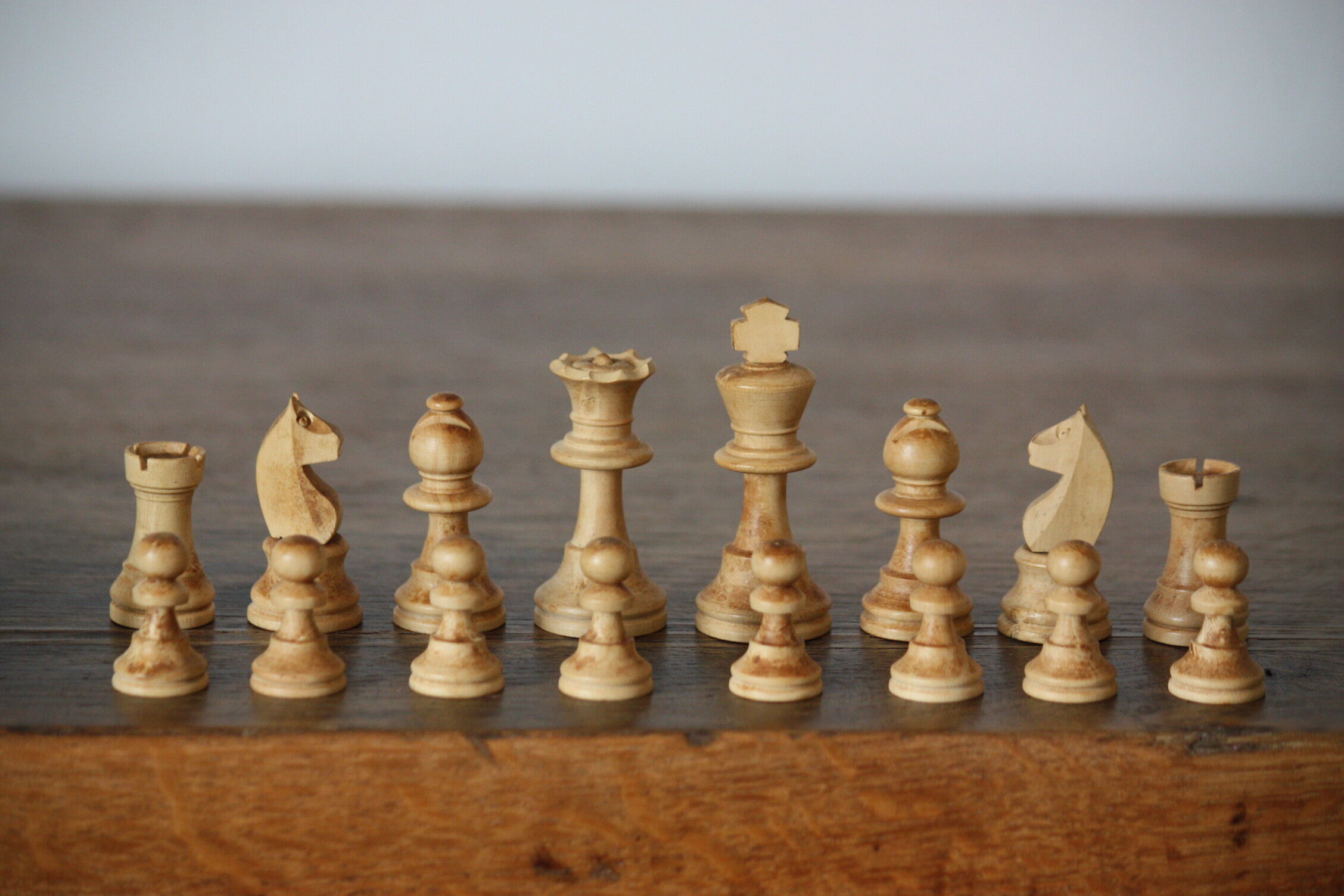 Wooden Staunton chess game