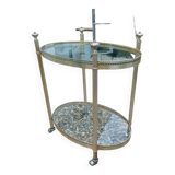 Old vintage rolling serving table