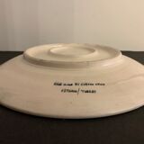 Turkish earthenware dish, coloured, handmade and signed Coskun Uzun, Kotahya, Turkey