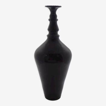 Berd'huis soliflore vase in black glazed stoneware