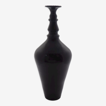 Vase soliflore en grès émaillé noir Berd'huis