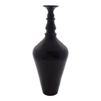 Berd'huis soliflore vase in black glazed stoneware