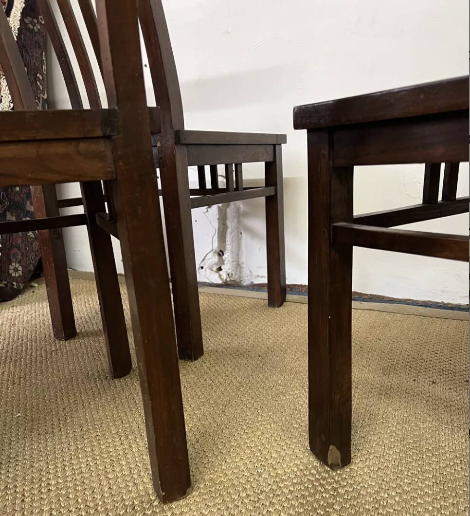 Set of 6 Mahogany wooden chairs