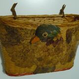 Vide-poche en osier motif de canard