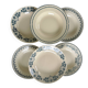 Lot 6 blue ironstone deep plates French earthenware ironstone