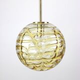 Glass ball suspension by Doria Leuchten Germany 1960s