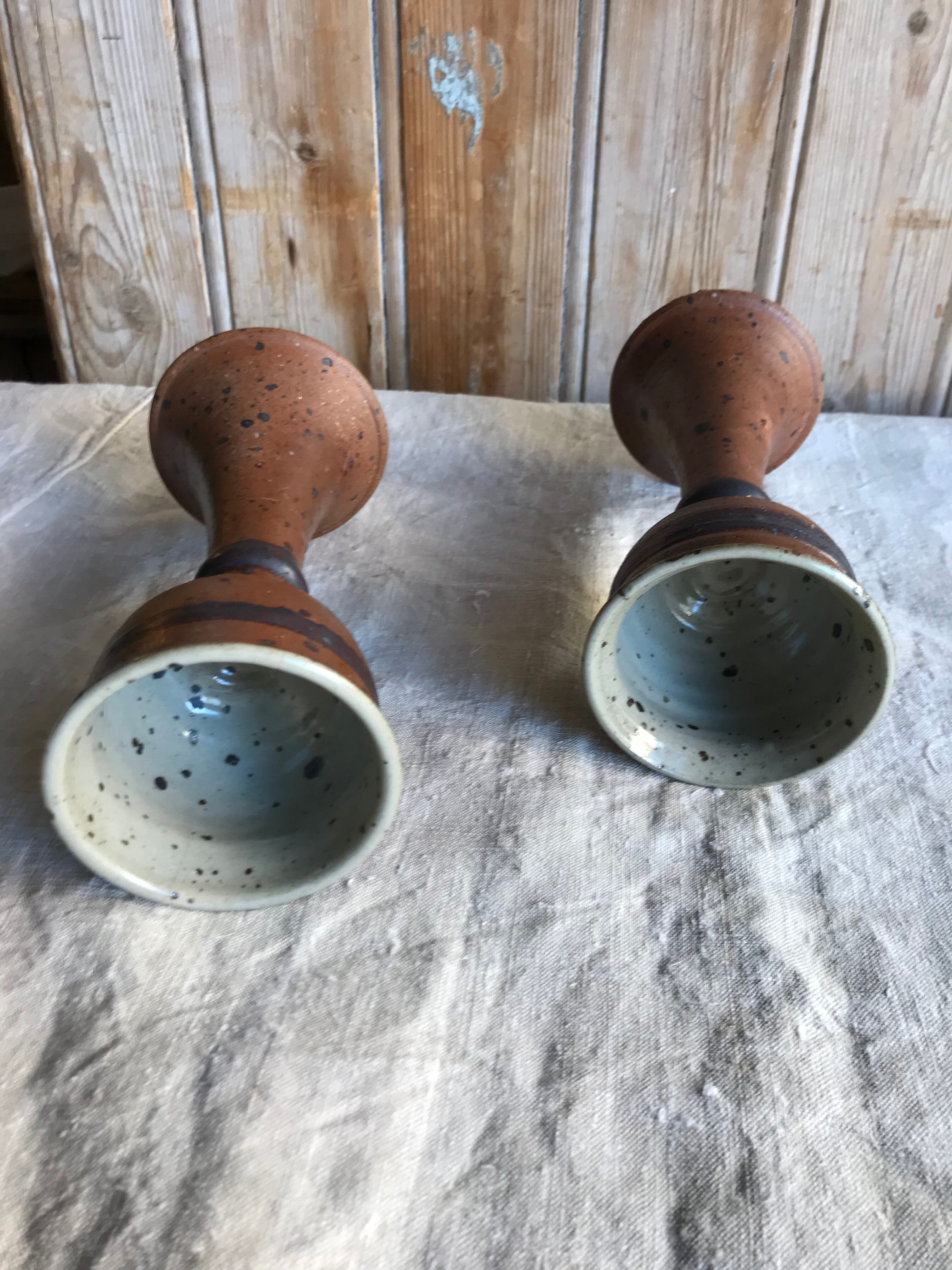 Stoneware candle holders