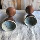 Stoneware candle holders