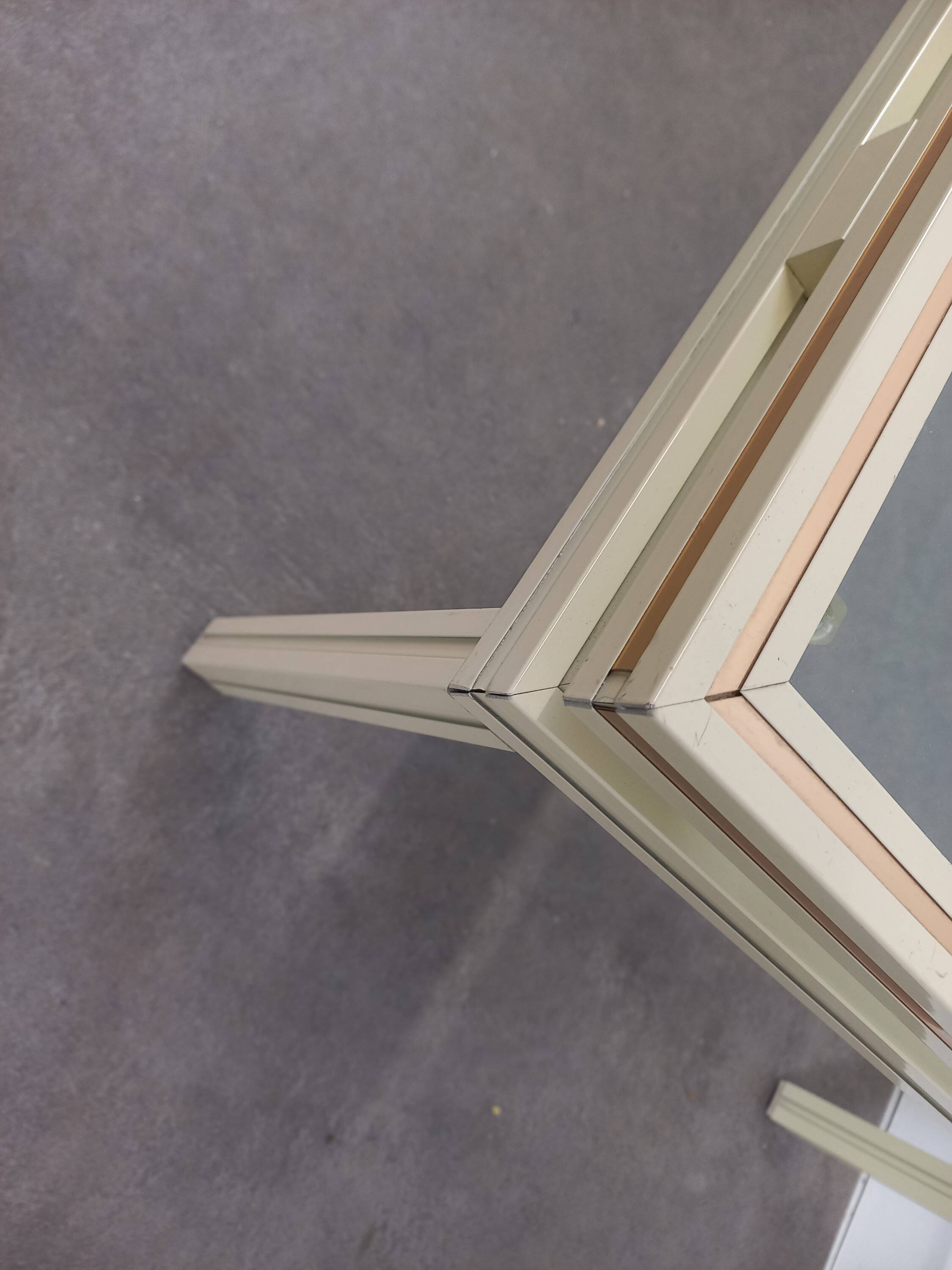 Glass and metal coffee table Pierre Vandel