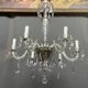 Venetian chandelier decorated with clear crystal and rare coloured crystal.