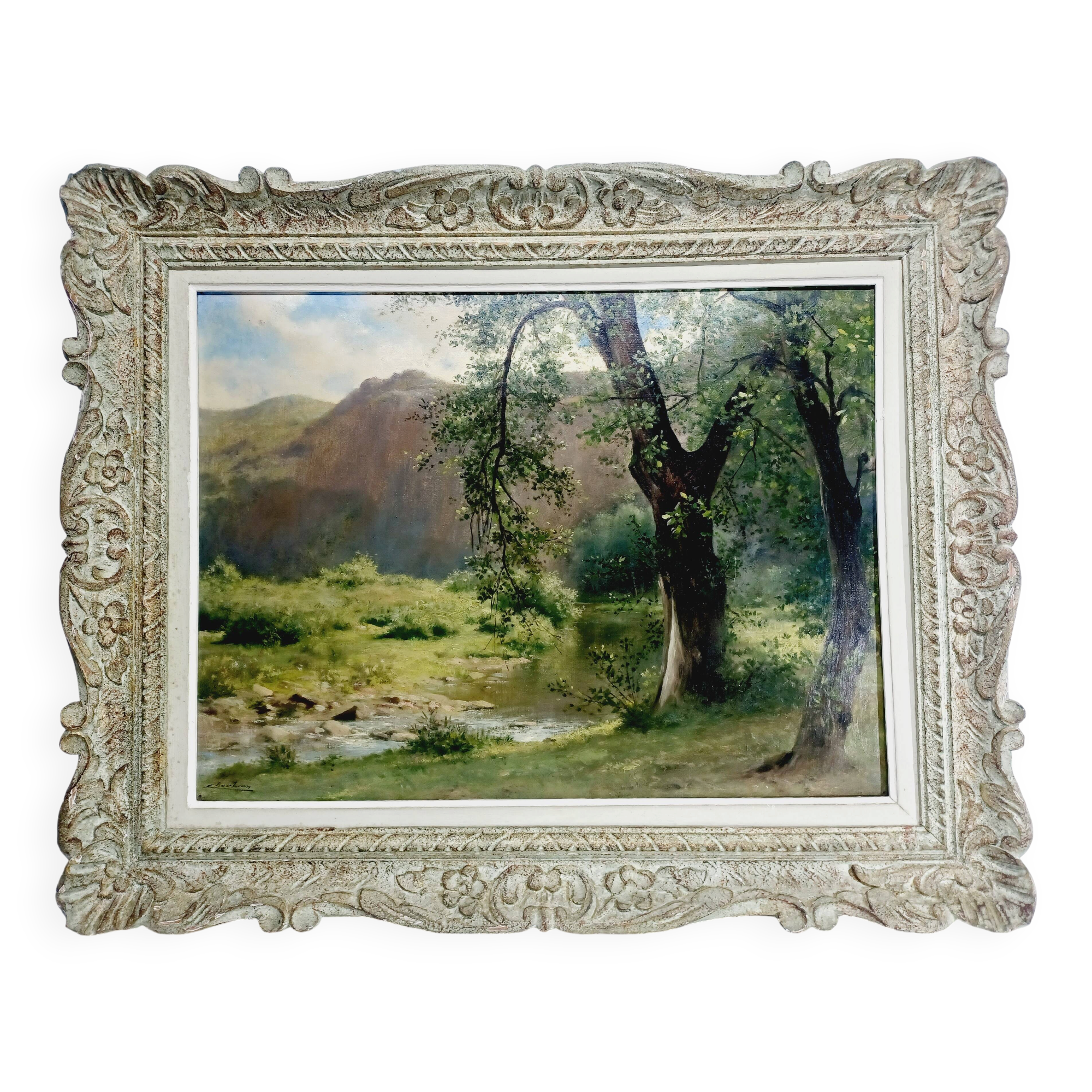 Oil on canvas - the river
