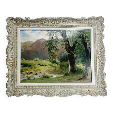 Oil on canvas - the river
