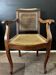 Caned hairdresser/barber chair – adjustable backrest
